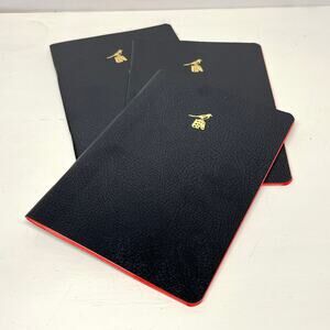 Bieffe Leather Cover Exercise Book Journal Handmade Italy Set of 3